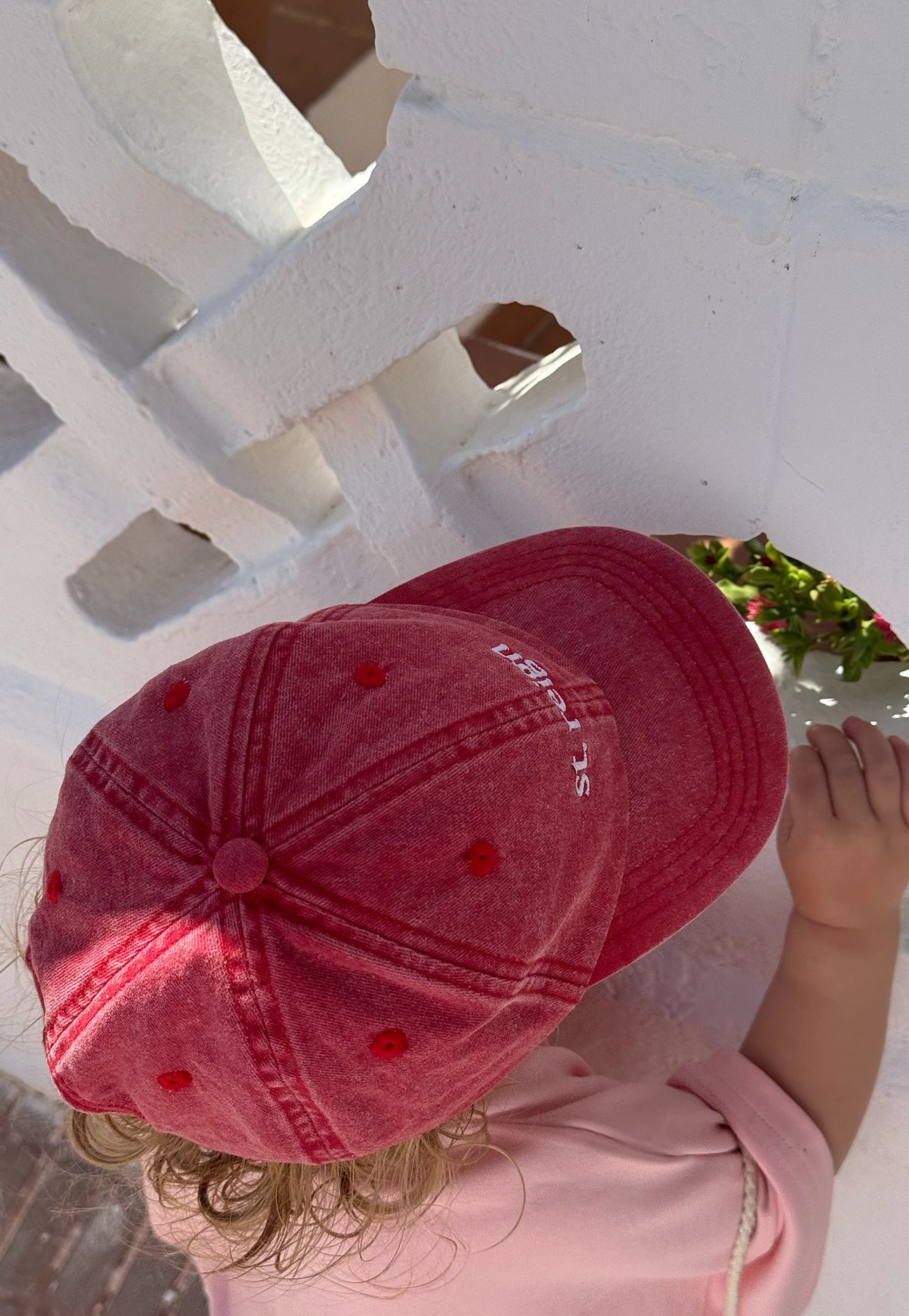 Mini Vintage Washed Cap - Cherry